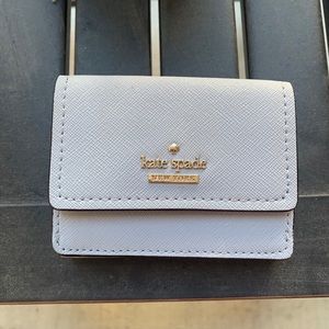 Kate Spade Mini Tri-fold Wallet in Blue/Grey